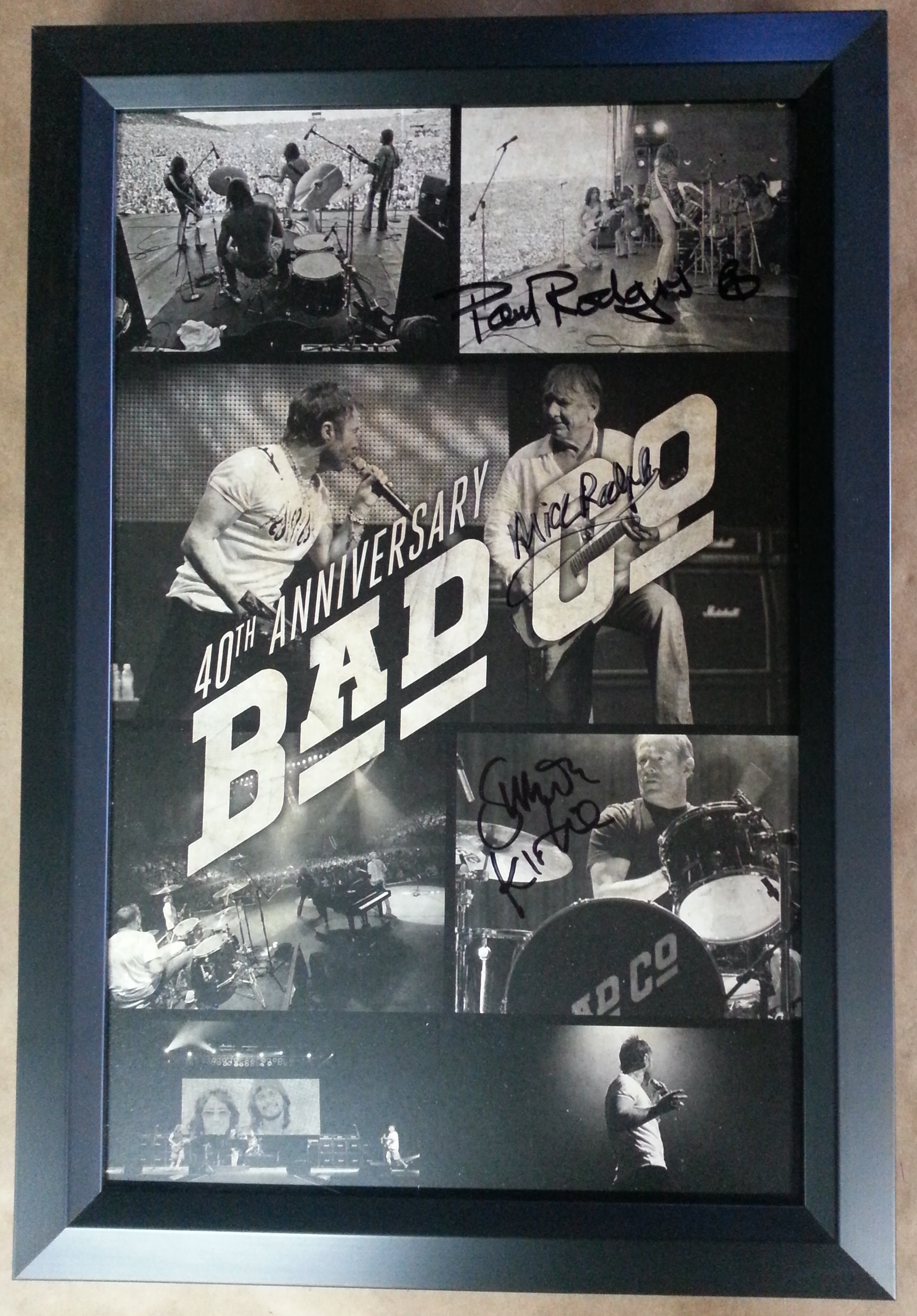 Framed Bad Company Poster! Autographed! Columbia Frame Shop