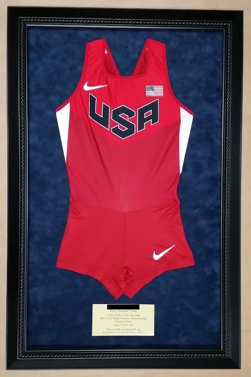 Framed Team USA Track Uniform 